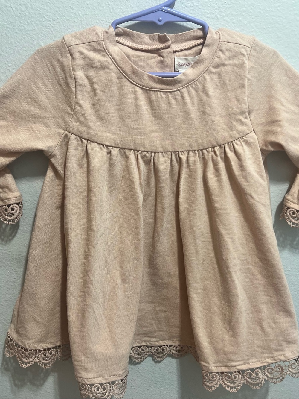 Savannah Blush Pink Toddler Long-Sleeve Tunic 5T